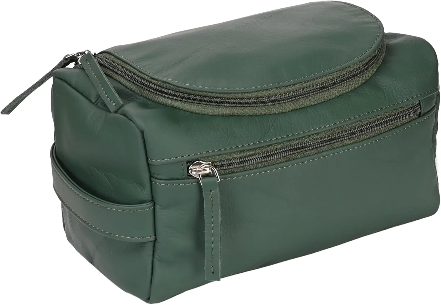 ELIZO Premium REAL Leather Toiletry Bag for Men Dopp Kitt Hanging Mens Toiletry Large TSA Toiletries Bag Shaving Grooming Bag Organizer Espresso