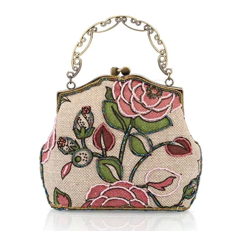 Embroidered Vintage Small Handbag