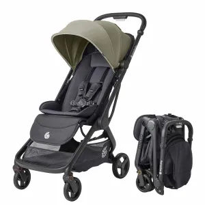 Ergobaby Metro 3 All in One Compact Baby Stroller, Lightweight Travel Stroller, Easy One-Hand Fold for Overhead Airplane Storage (Carries up to 50 lbs), Car Seat Compatible, Soft Olive