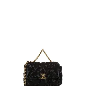 ESMEE - Quilted Sequins Black CC 19 Bag Black
