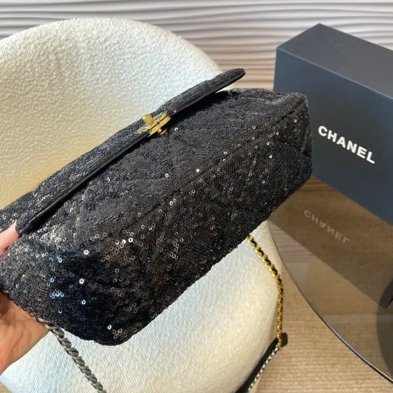 ESMEE - Quilted Sequins Black CC 19 Bag Black