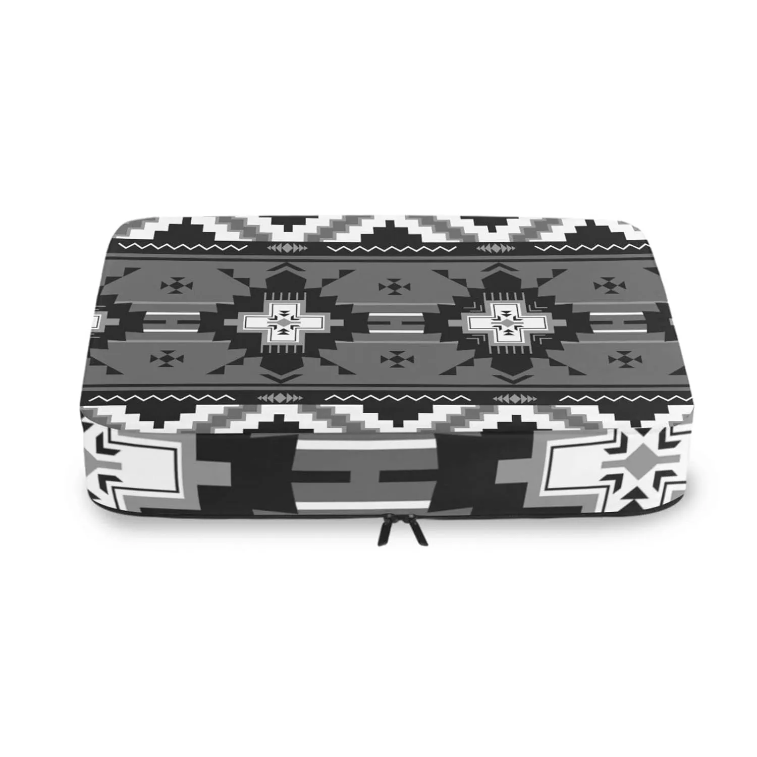 Ethnic Native Southwest American, Tribal Indian Aztec Textiles 4 Set Packing Cubes, Travel Packing Organizers, 600D Oxford Cloth Toiletry Storage Bag, Luggage Mesh Bags for Accessories