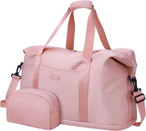 Expandable Travel Duffle Bags Weekender Overnight Bags for Women Men Hospital Bag for Women Labor Delivery with Toiletry Bag Waterproof