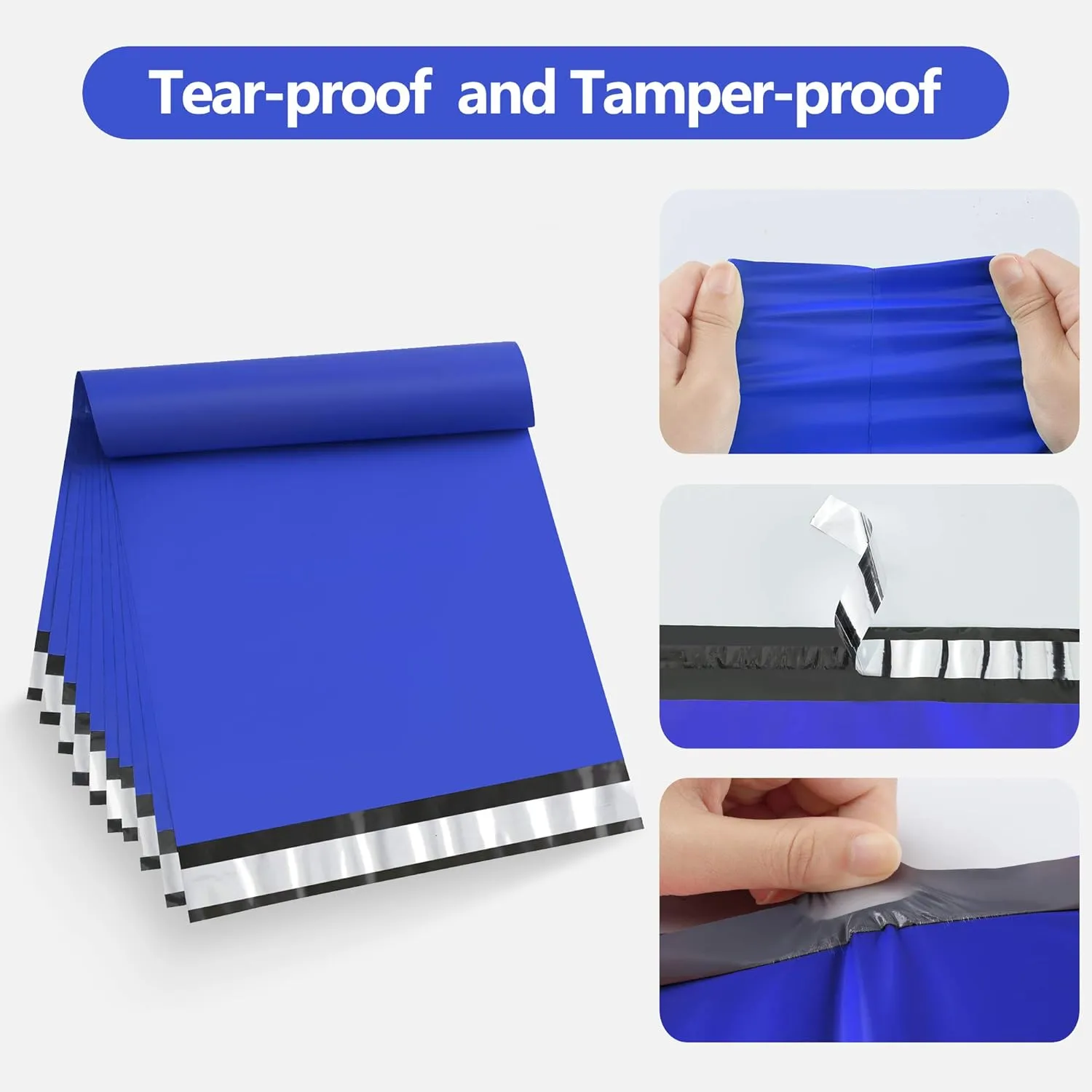 Famagic 200pcs Poly Mailers 10x13 Inch Shipping Bags Dark Blue Shipping Envelopes Self Seal Mailers Bags Waterproof and Tear-Proof Packaging Bags