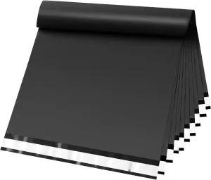 Famagic Poly Mailers, 50pc 24x24 Inch Shipping Bags, Opaque Packaging Bags for Small Business, Tearproof and Waterproof Chic Mailing Envelopes for Clothing Supplies, Self Seal Mailers Bags Black