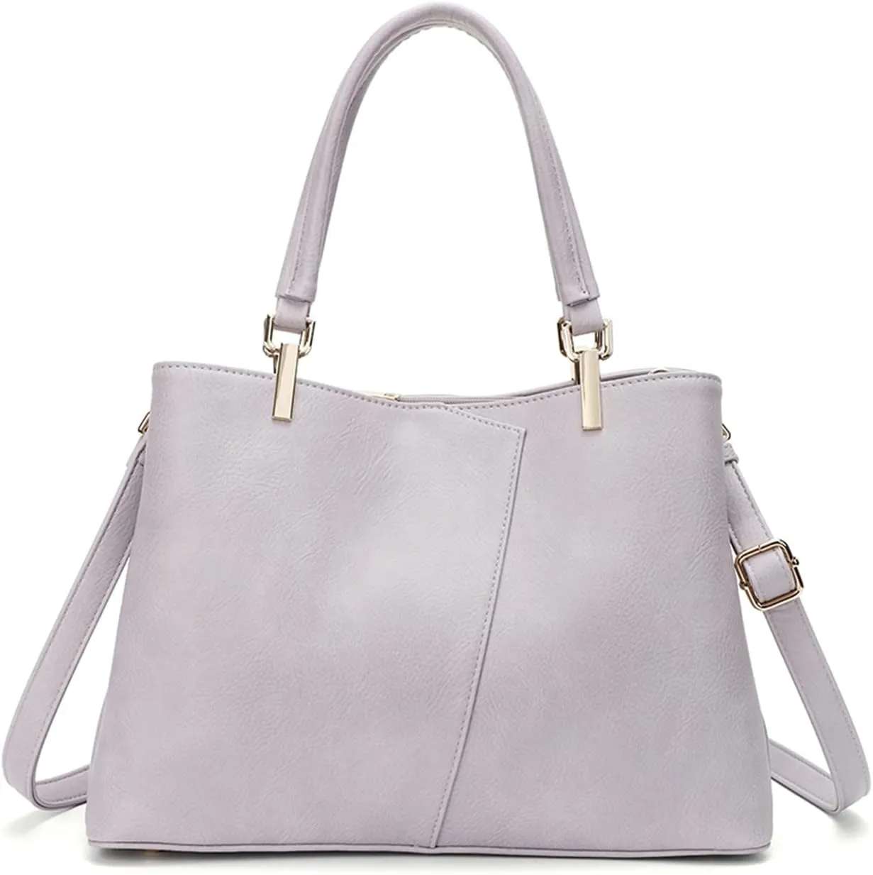 Fashion Women Handbag Waterproof Top-handle Bags Messenger bag PU Leather V-Shape Shoulder Bag for Work Travel Office Party Shopping Brown, Taro Purple