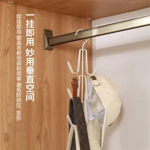 FaSoLa Multi-Hook Iron Hanger - White, 37.5*13*1.1cm