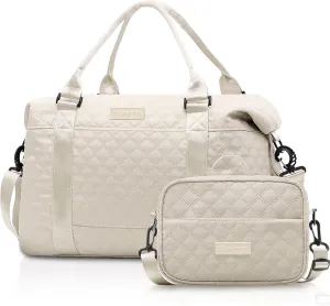 FIORETTO Women's Gym Duffle Bag with Shoes Compartment, 37L Capacity, Ideal for Travel, Gym, Sports, Duffel, Weekender