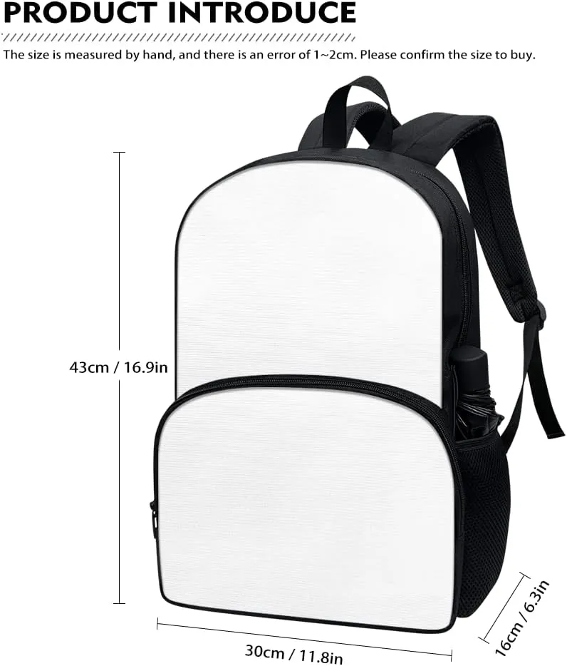 Flower Butterfly Backpack and Lunch Bag Set for Girls Ages 8-12 Boys Bookbag with Lunch Box Pencil Case Set 3 In 1 Middle School Bag 17inch Children Book Bags 3Rd Grade/6Th Grade