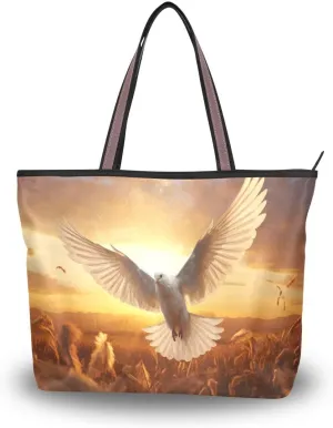 Flying Bird Shoulder Bags Large Handle Ladies Handbag