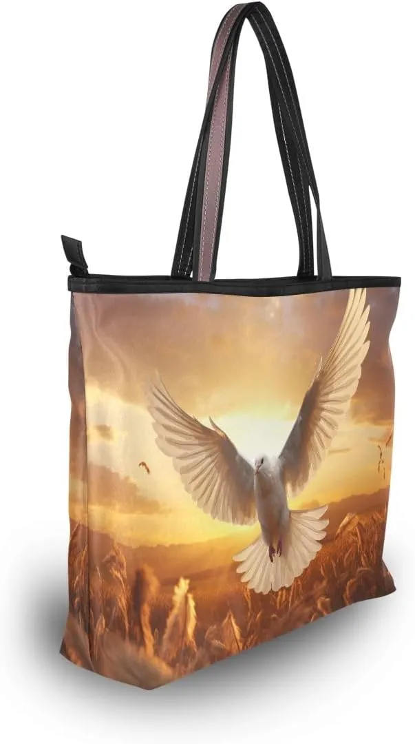 Flying Bird Shoulder Bags Large Handle Ladies Handbag