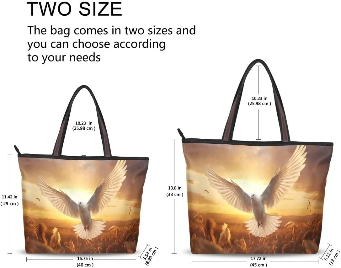 Flying Bird Shoulder Bags Large Handle Ladies Handbag