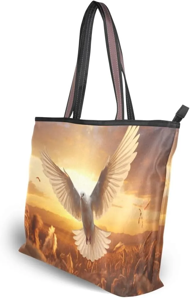 Flying Bird Shoulder Bags Large Handle Ladies Handbag