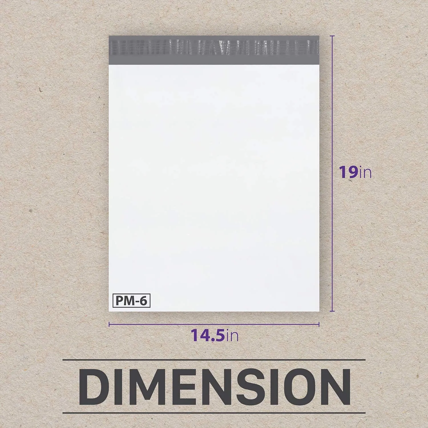 Fosmon 14.5x19 (50 Pack) Large Poly Mailers, Self-Seal Tear-Proof Waterproof Strong Adhesive Shipping Envelopes Bags for Clothing, Business Suppliers