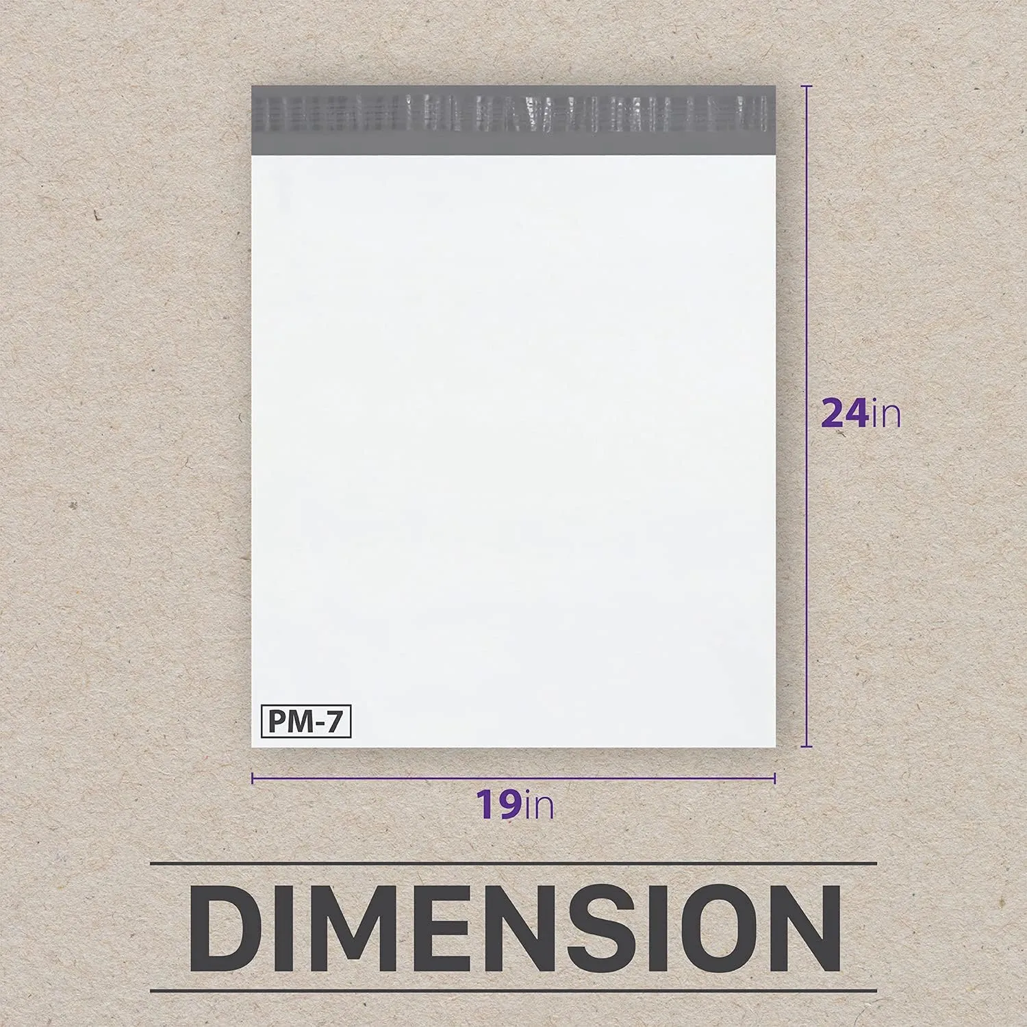 Fosmon 19x24 (50 Pack) Large Poly Mailers, Self-Seal Tear-Proof Waterproof Strong Adhesive Shipping Envelopes Bags for Clothing, Business Suppliers