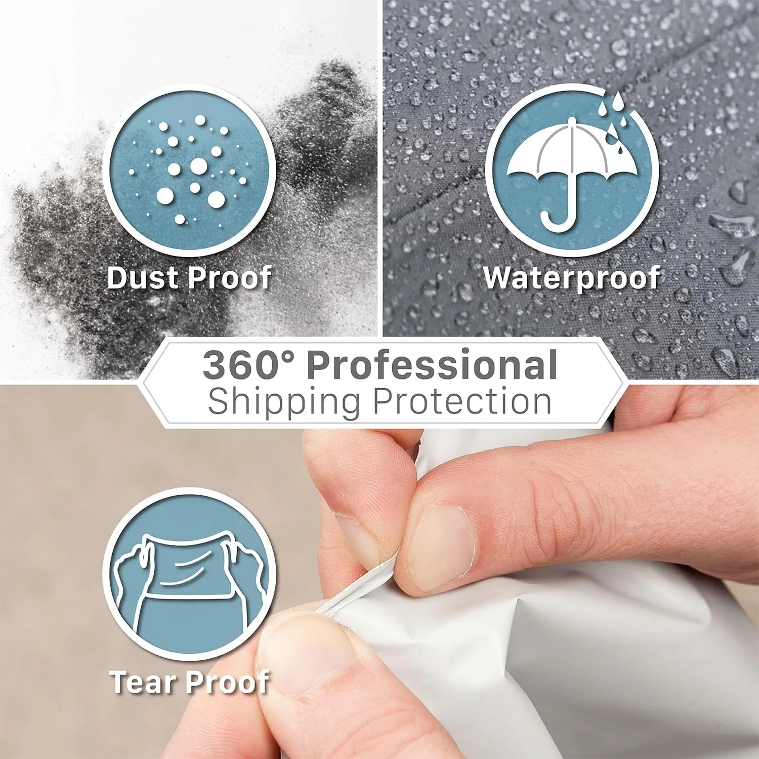 Fosmon 19x24 (50 Pack) Large Poly Mailers, Self-Seal Tear-Proof Waterproof Strong Adhesive Shipping Envelopes Bags for Clothing, Business Suppliers