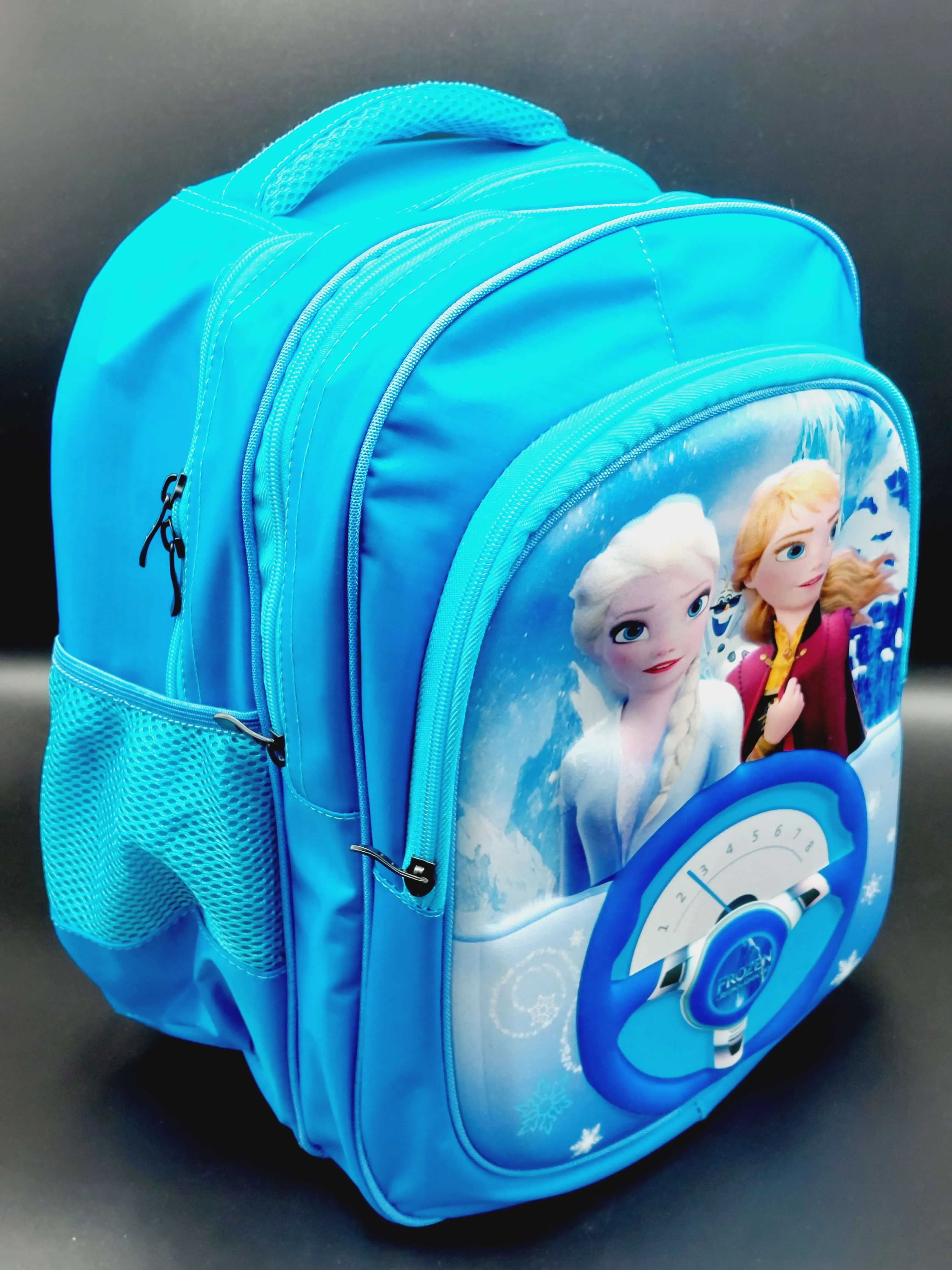 Frozen Themed Stylish Blue School Backpack For Girls - Best Quality Waterproof School bag For Kids