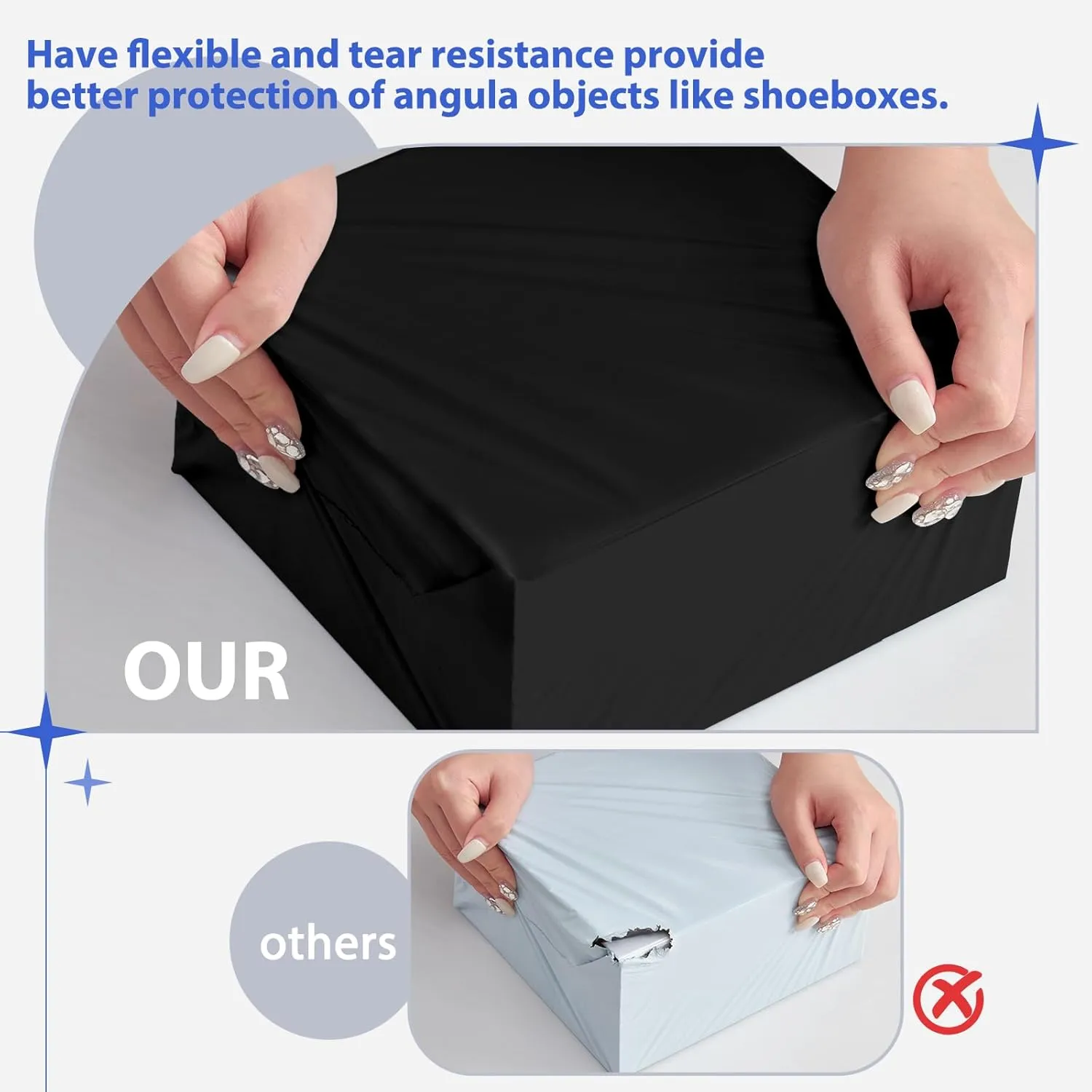 Fuxury Large Poly Mailers 17.7X22" 25 Pcs, XL Bulk Shipping Bags for Clothing, Strong Adhesive Shipping Envelopes for Small Business Suppliers,Waterproof Mailers Poly Bags Mailing Envelopes Black #10