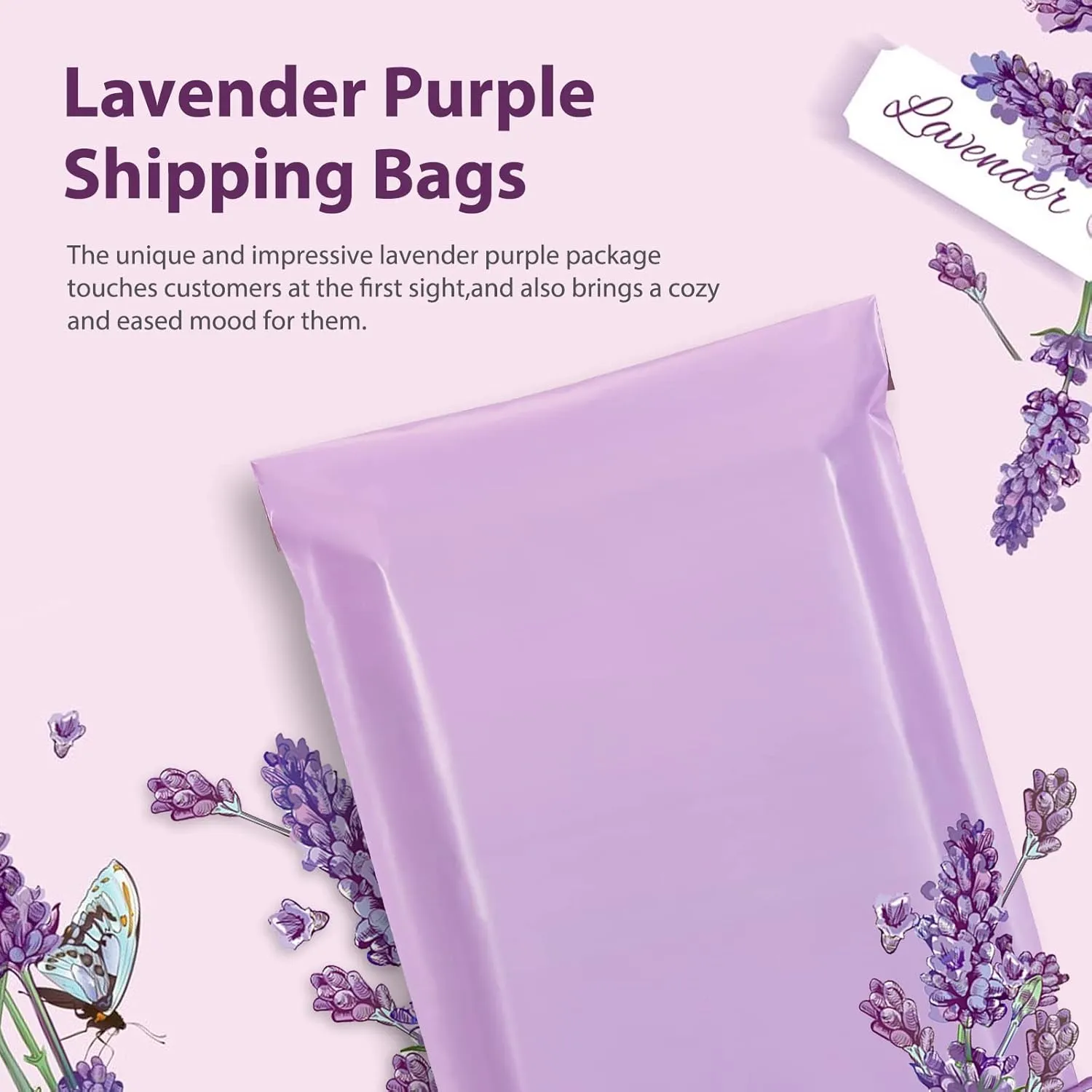 Fuxury Poly Mailers 10x13 Inch 100 Pcs, Waterproof Shipping Bags for Clothing, Strong Adhesive Shipping Envelopes for Small Business Suppliers, Self Seal Mailers Poly Bags Mailing Envelopes Purple