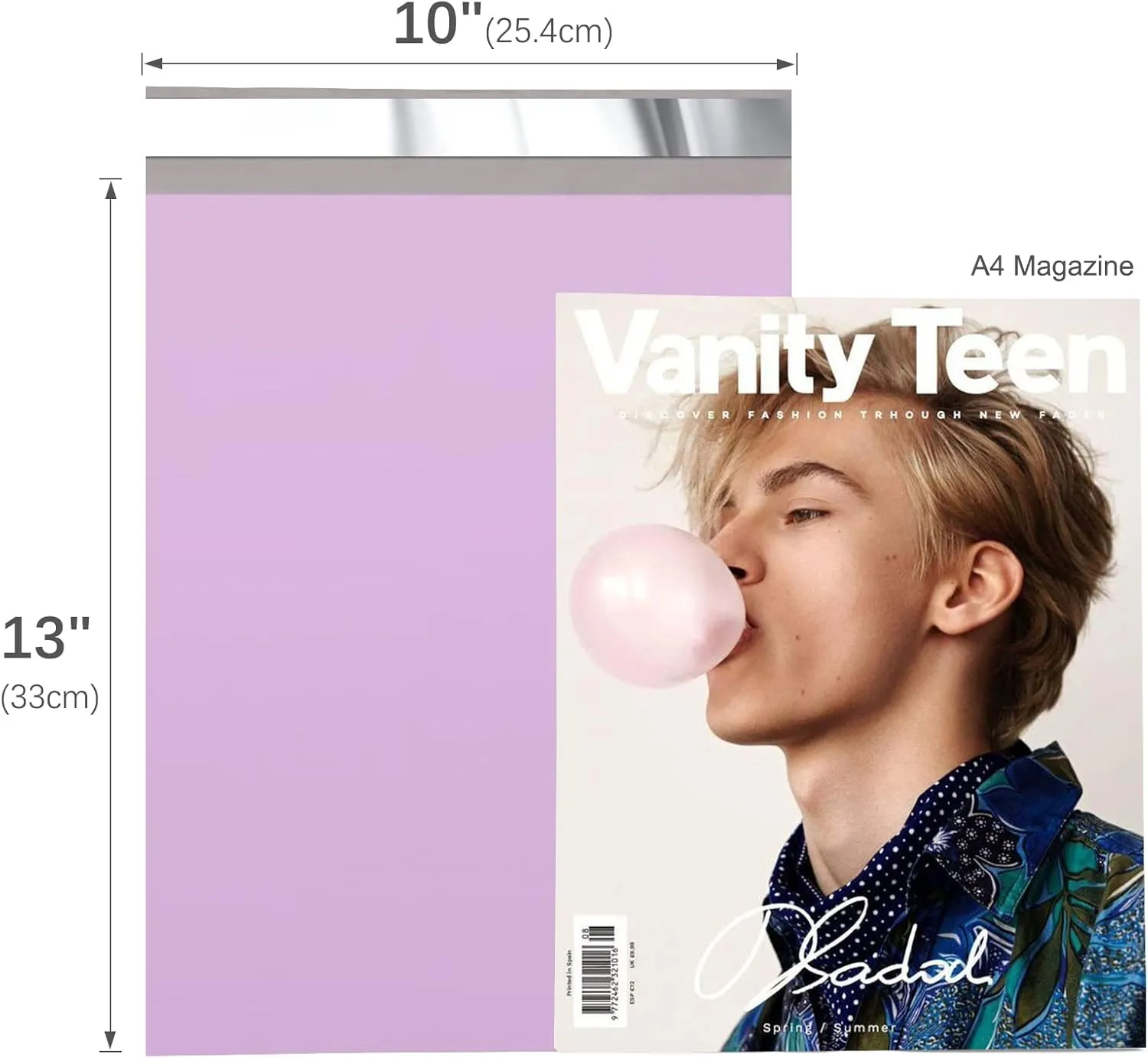Fuxury Poly Mailers 10x13 Inch 100 Pcs, Waterproof Shipping Bags for Clothing, Strong Adhesive Shipping Envelopes for Small Business Suppliers, Self Seal Mailers Poly Bags Mailing Envelopes Purple