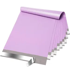 Fuxury Poly Mailers 10x13 Inch 100 Pcs, Waterproof Shipping Bags for Clothing, Strong Adhesive Shipping Envelopes for Small Business Suppliers, Self Seal Mailers Poly Bags Mailing Envelopes Purple