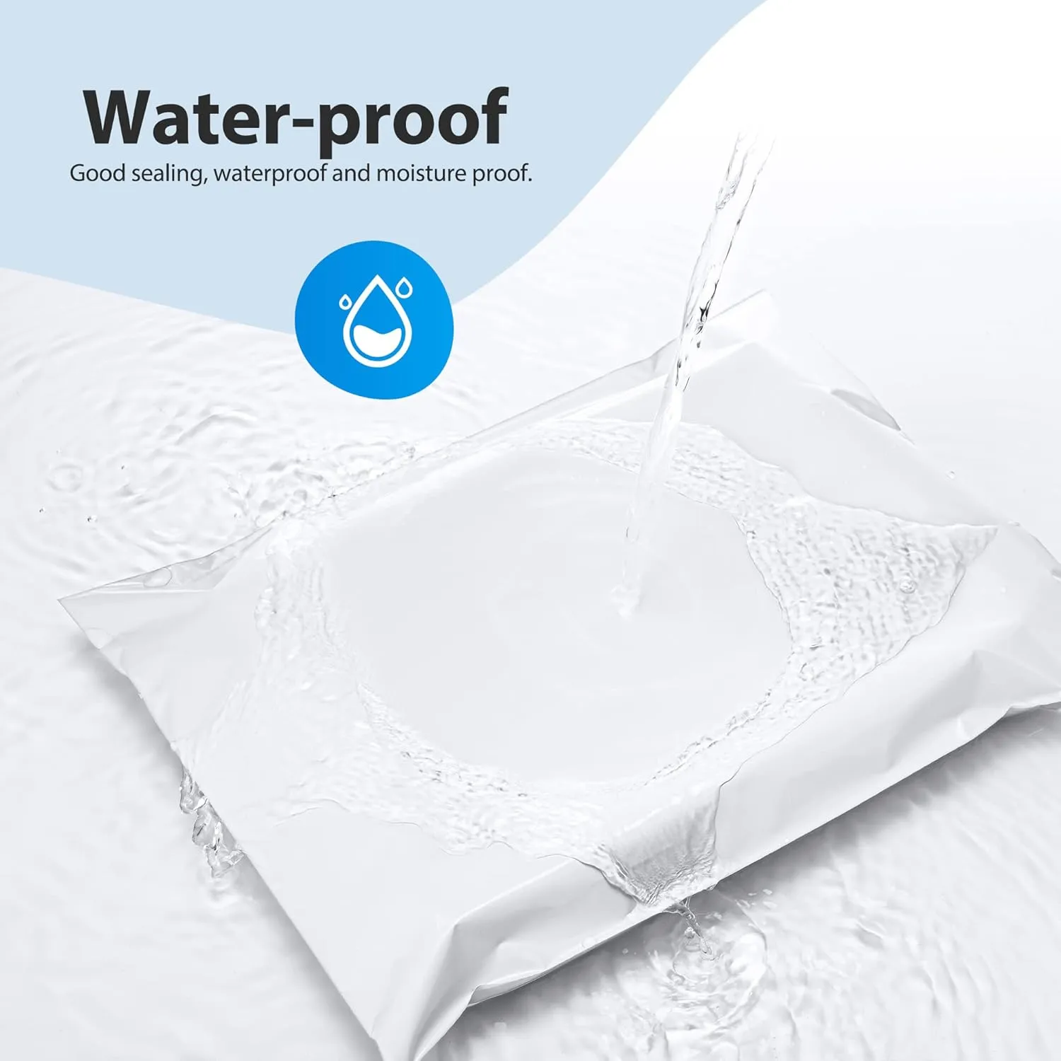 Fuxury Poly Mailers 10x13 Inch 500 Pack,Shipping Bags Bulk for Clothes,Self Seal Mailing Bags, Strong Adhesive Shipping Envelopes for Small Business,White