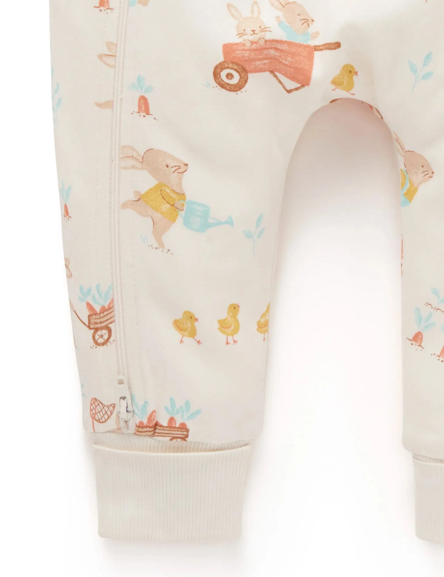 Garden Bunnies Padded Sleeve Onesie