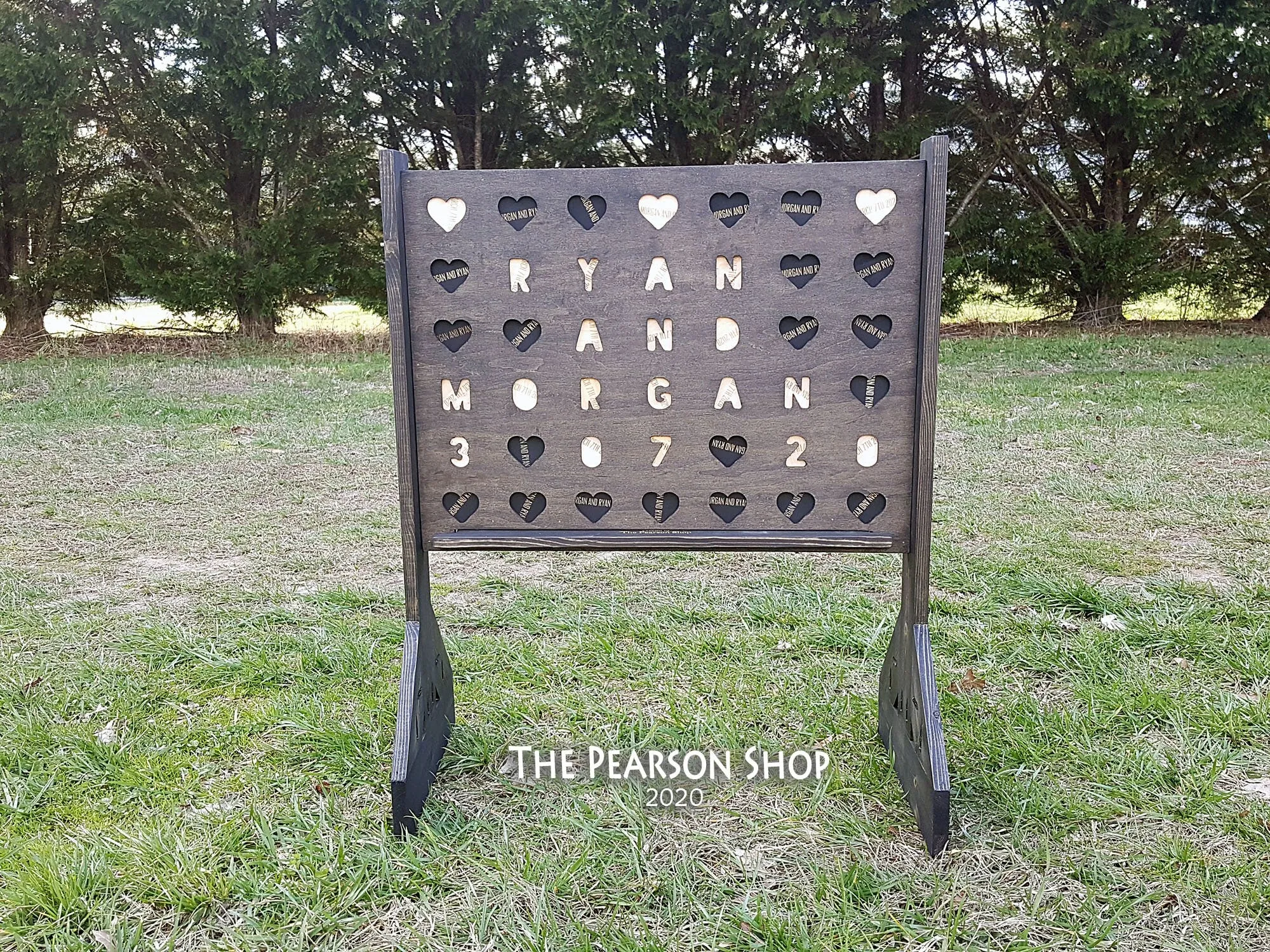 Giant Connect 4 Personalized Hearts Game