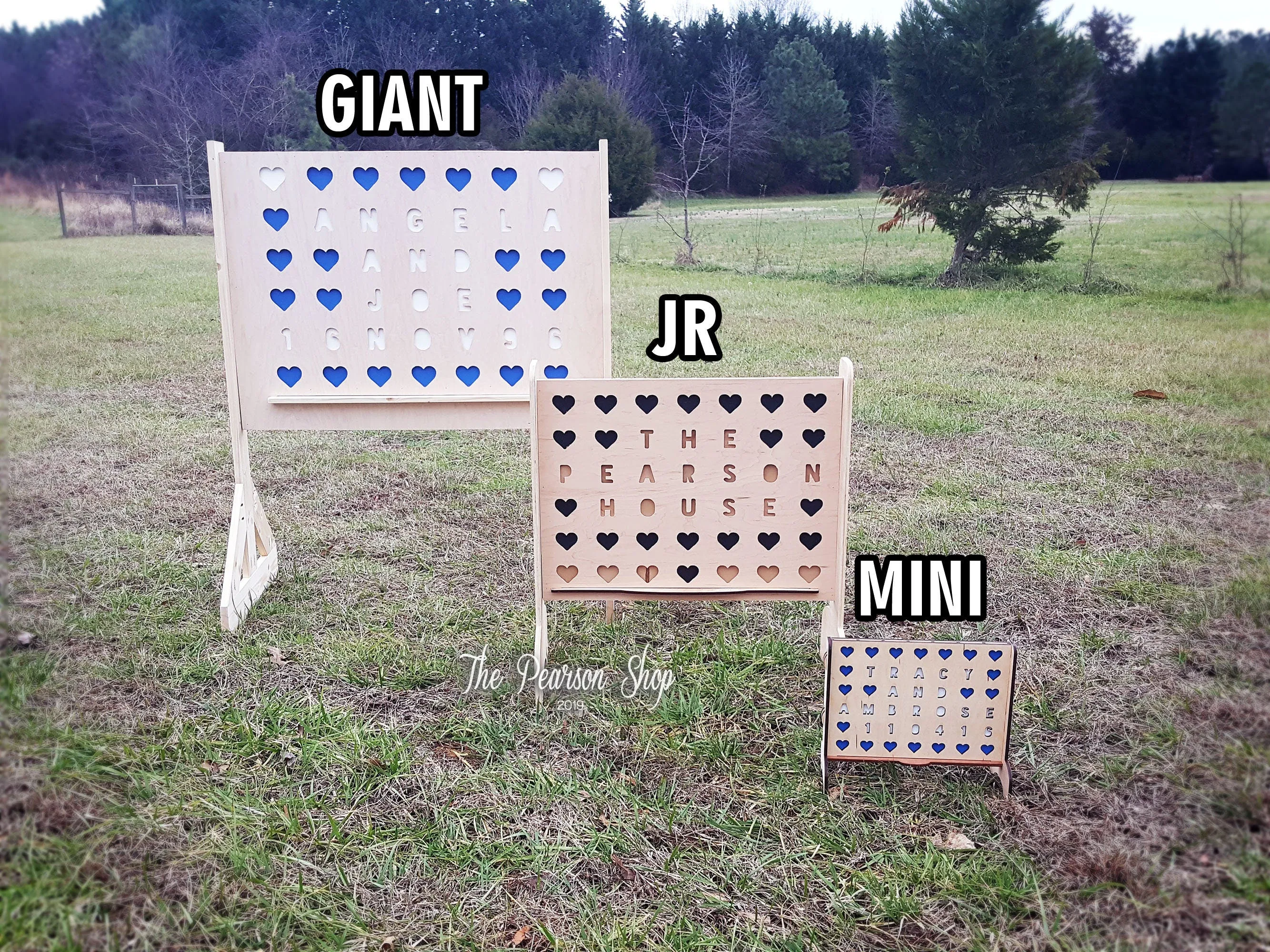 Giant Connect 4 Personalized Hearts Game