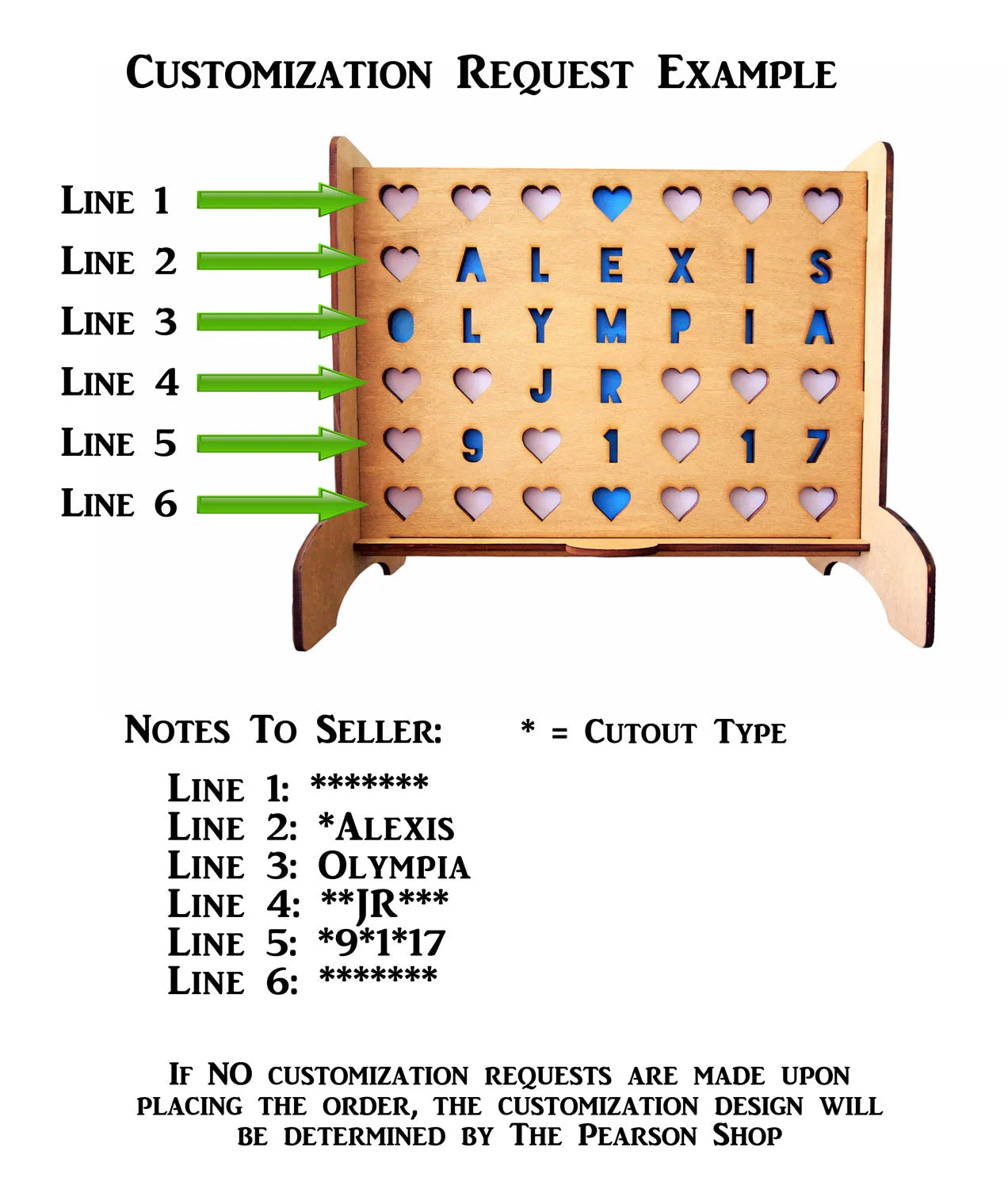 Giant Connect 4 Personalized Hearts Game