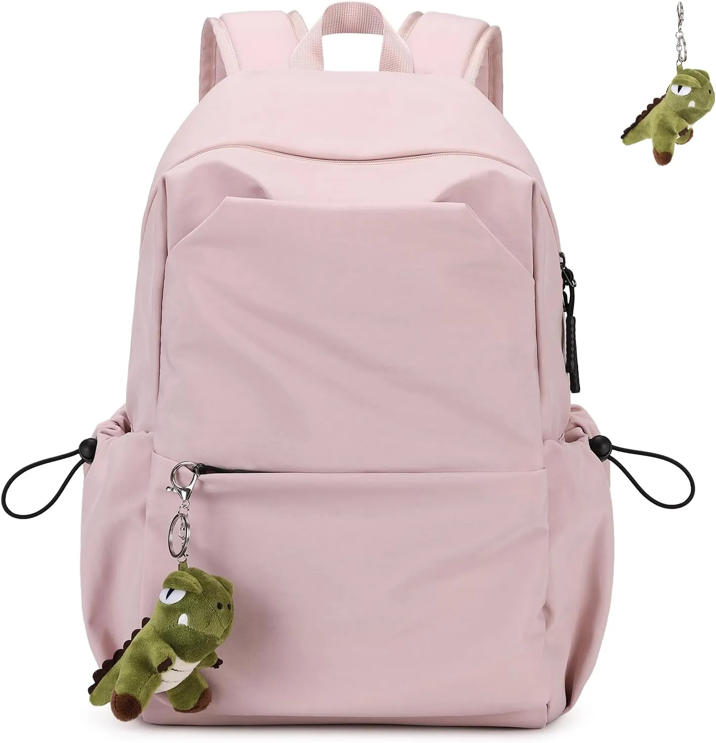Girls Backpack, School Backpack for Teens Lightweight Kids School Bags College Bookbag with Furry Doll, Pink