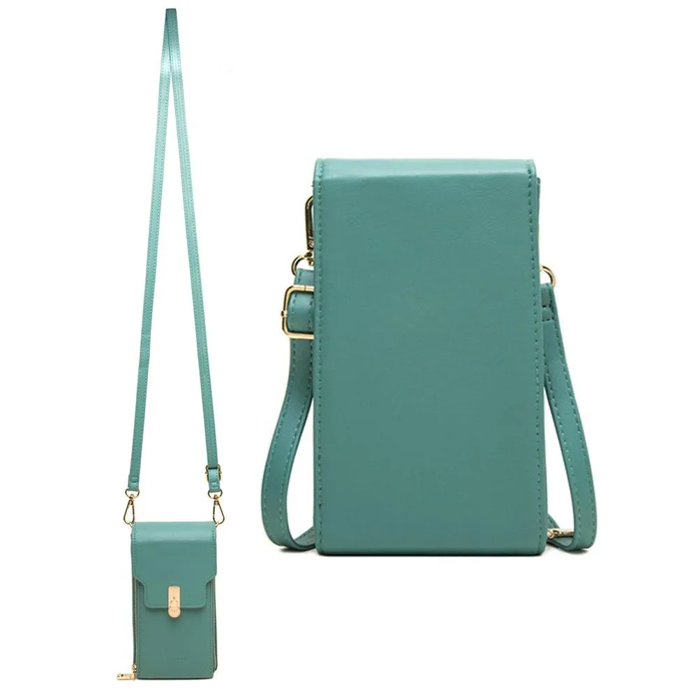 Green Multi Compartment Shoulder Bag Large Capacity