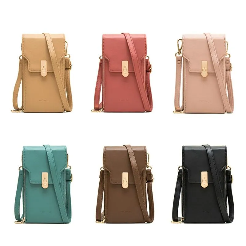 Green Multi Compartment Shoulder Bag Large Capacity