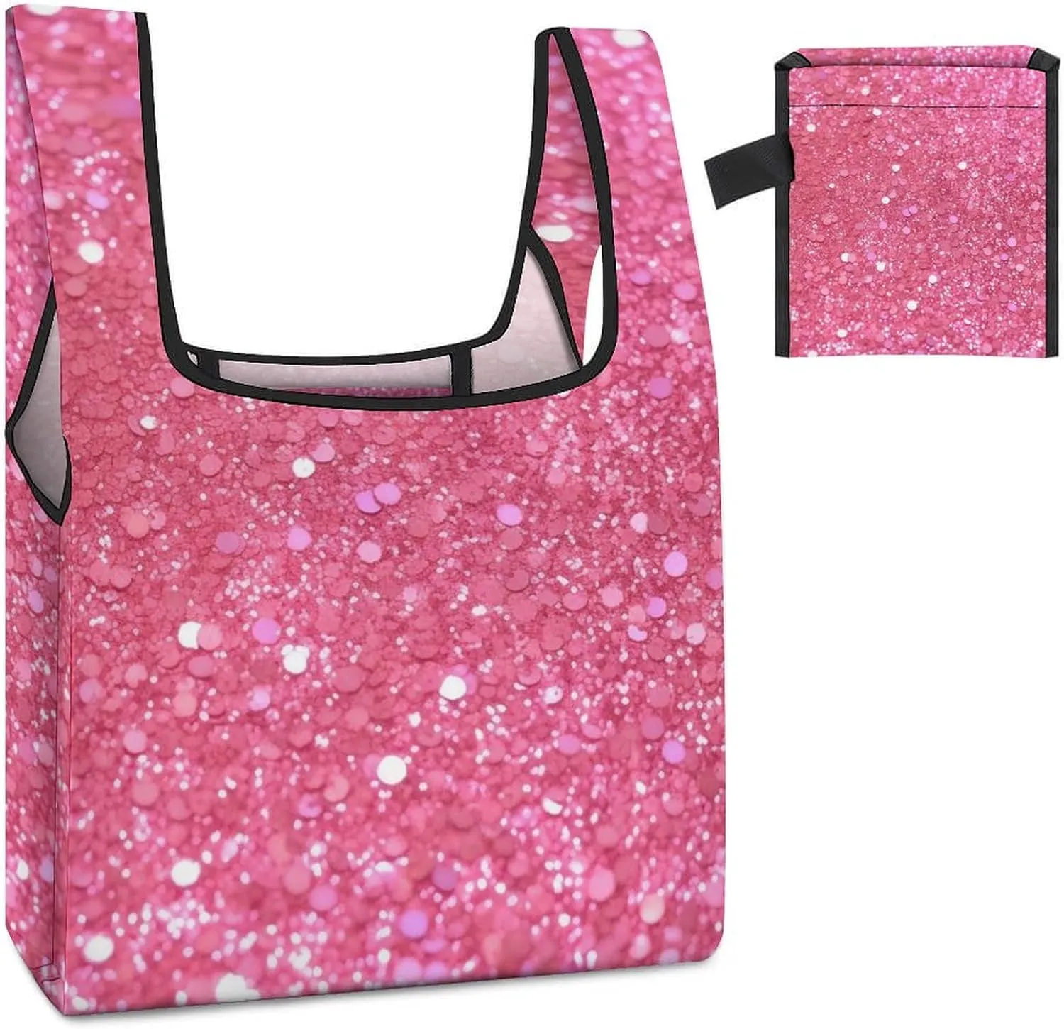Grocery Bag Reusable Tote Bag Foldable Teal And Gold Marble Shopping Bag Handbag Washable Shoulder Bag for Travel