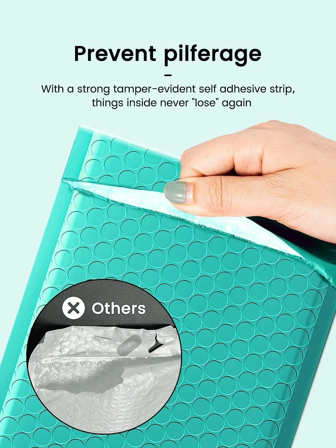 GSSUSA Bubble Mailers 6x10 Inches Padded Mailers 50 Pack Usable Size 6x9" Bubble Envelopes Small Packaging Mailing Envelope Bags Shipping Bag Bulk Pack Self Seal Package Packing Business Supplies