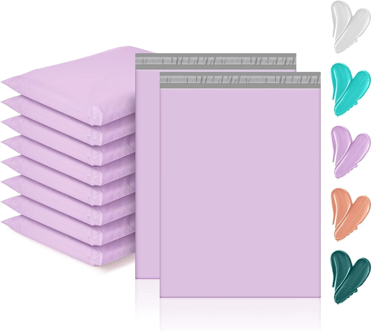 GSSUSA Large Poly Mailers 14.5x19 100PCS, Strong Adhesive Shipping Bags for Small Business, Waterproof Mailing Bags and Tear Resistant Shipping Envelopes for Clothing in Lavender Purple