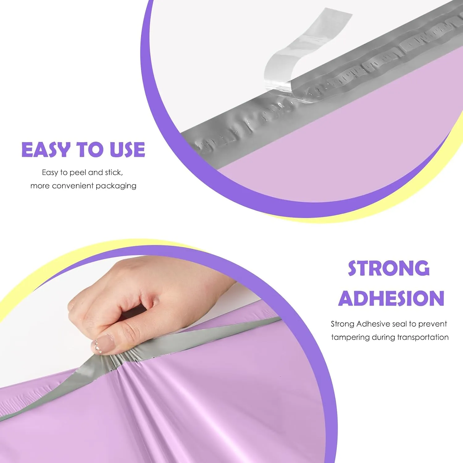 GSSUSA Large Poly Mailers 14.5x19 100PCS, Strong Adhesive Shipping Bags for Small Business, Waterproof Mailing Bags and Tear Resistant Shipping Envelopes for Clothing in Lavender Purple