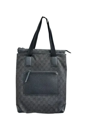 Gucci Denim Leather, Canvas Tote Bag