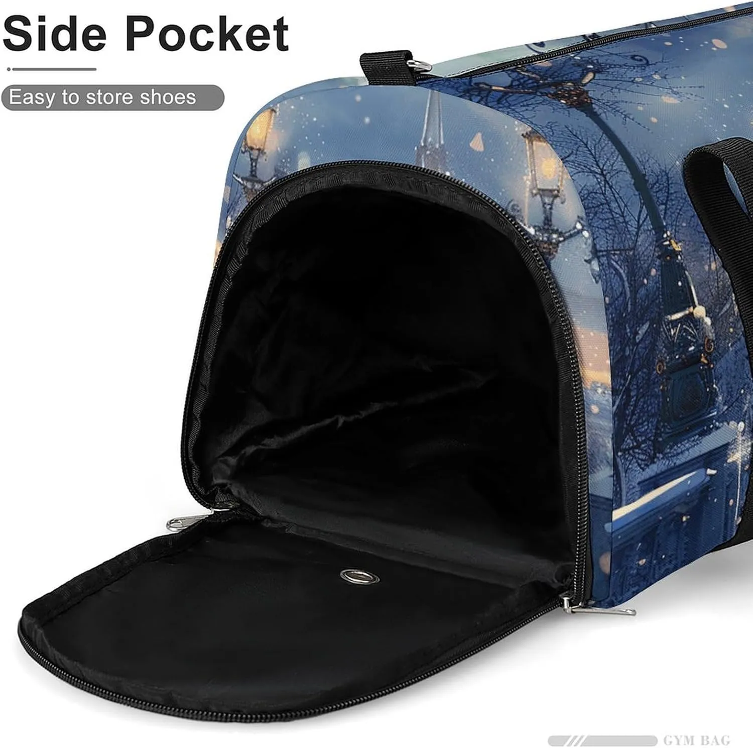 Gym Bag Bridges And Street Lights Duffel Bag for Men Women Overnight Bag with Shoe Compartment Workout Bags