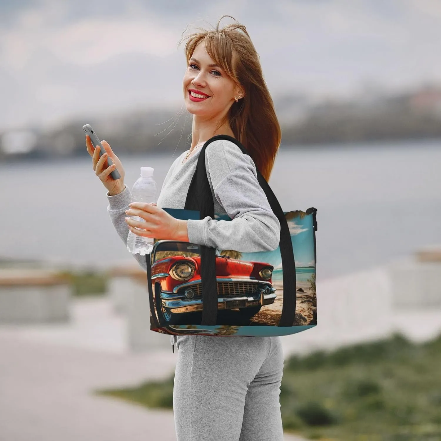 Gym Bag Car Beach Duffel Bag for Men Women Travel Overnight Bag with Shoe Compartment Workout Bags