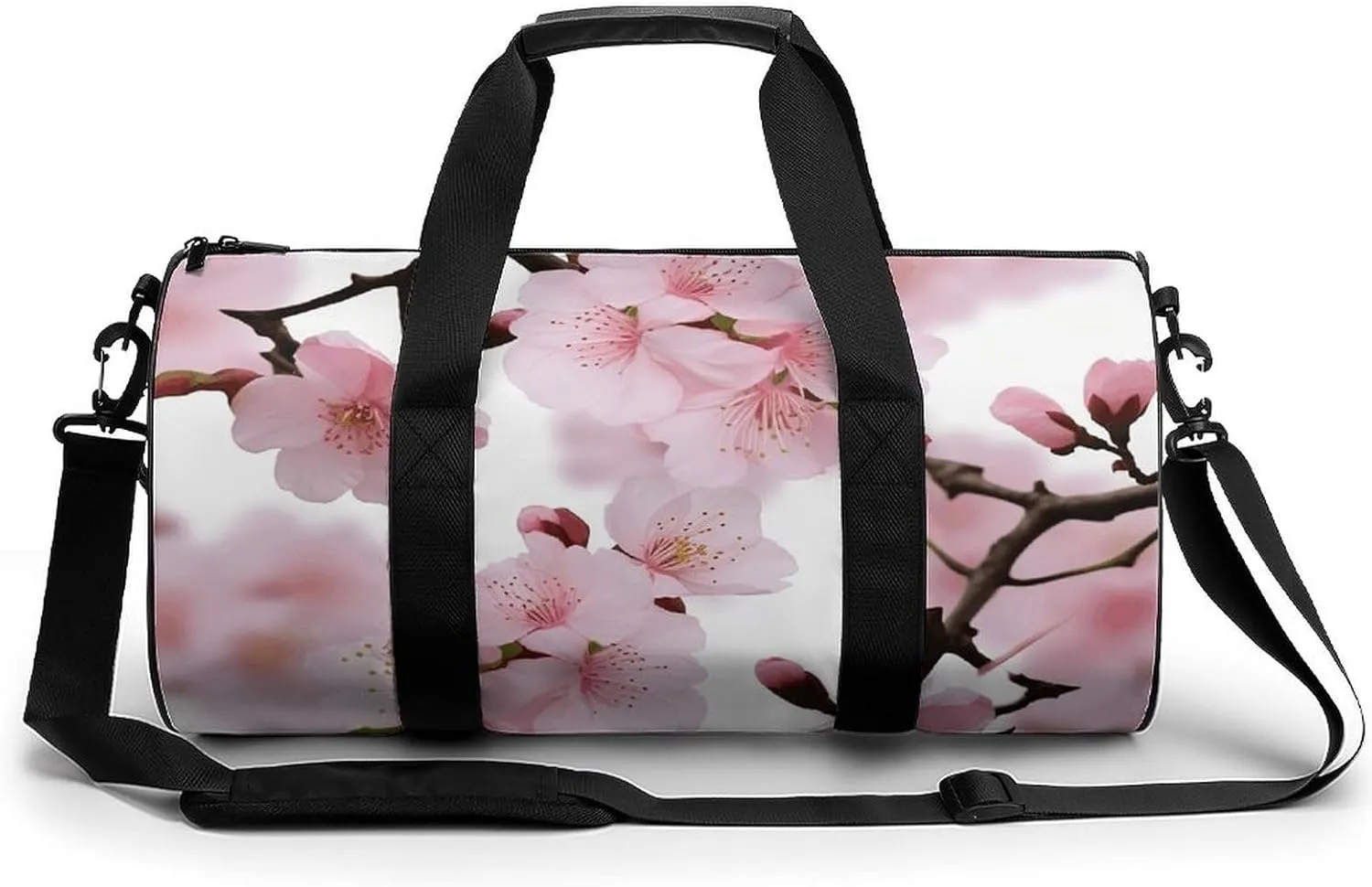 Gym Bag Cherry Japanese Cherry Blossom Duffel Bag for Men Women Overnight Bag with Shoe Compartment Workout Bags