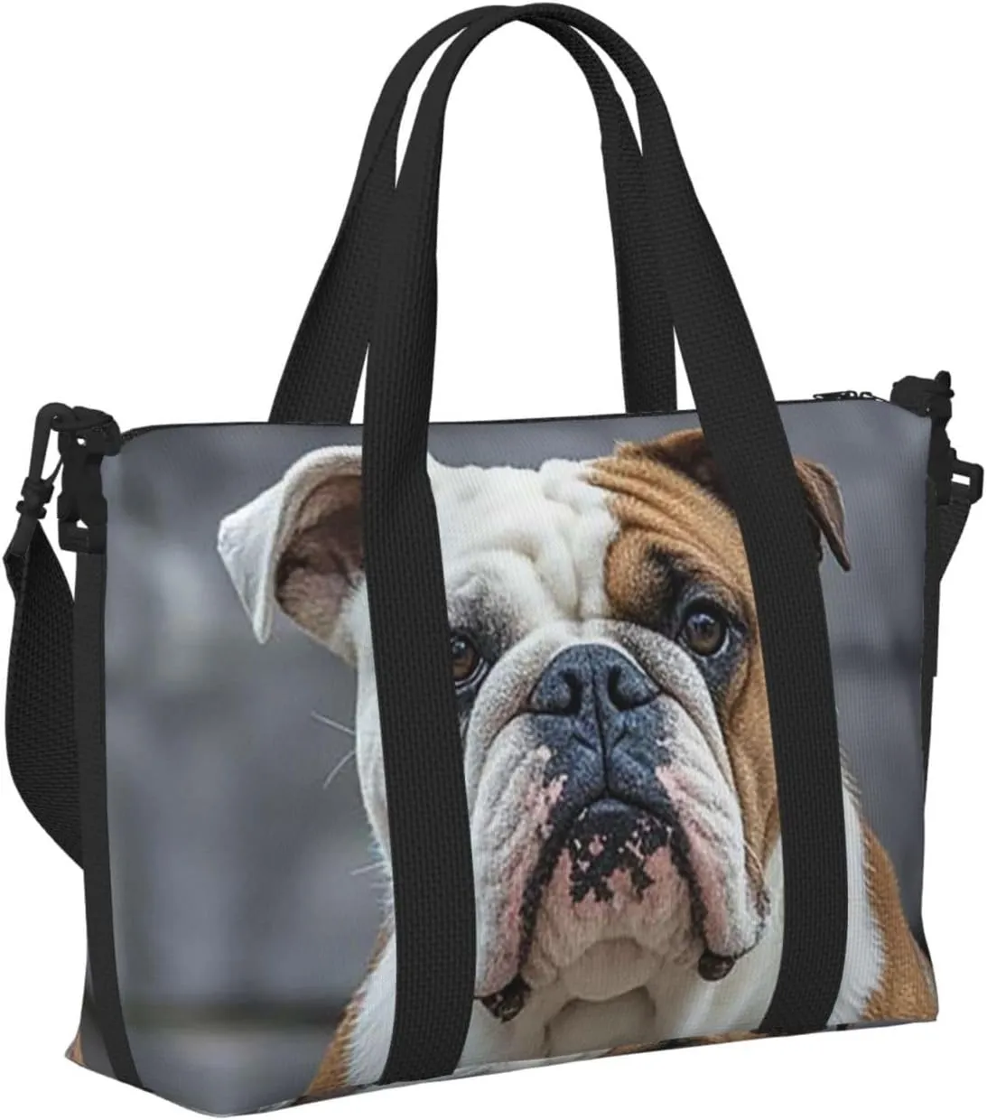 Gym Bag English-Bulldog3 Duffel Bag for Men Women Travel Overnight Bag with Shoe Compartment Workout Bags
