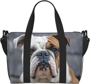 Gym Bag English-Bulldog3 Duffel Bag for Men Women Travel Overnight Bag with Shoe Compartment Workout Bags