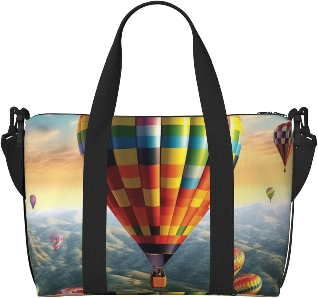 Gym Bag Hot Air Balloon Duffel Bag for Men Women Travel Overnight Bag with Shoe Compartment Workout Bags