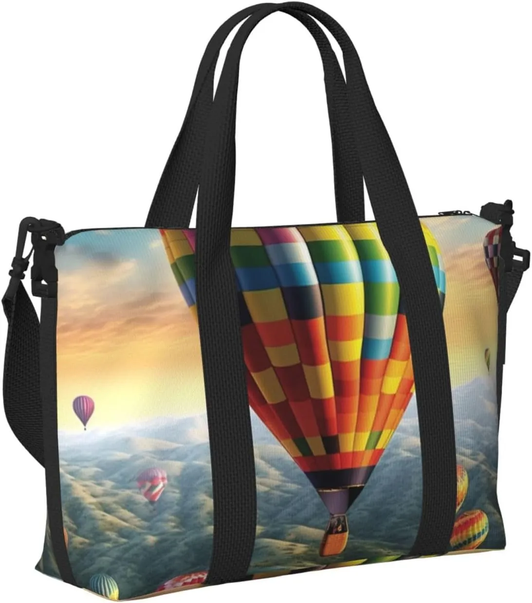 Gym Bag Hot Air Balloon Duffel Bag for Men Women Travel Overnight Bag with Shoe Compartment Workout Bags