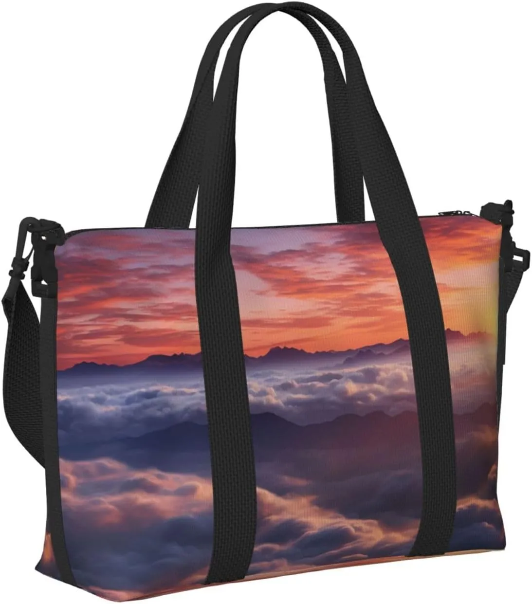 Gym Bag Sunrise Clouds Duffel Bag for Men Women Travel Overnight Bag with Shoe Compartment Workout Bags