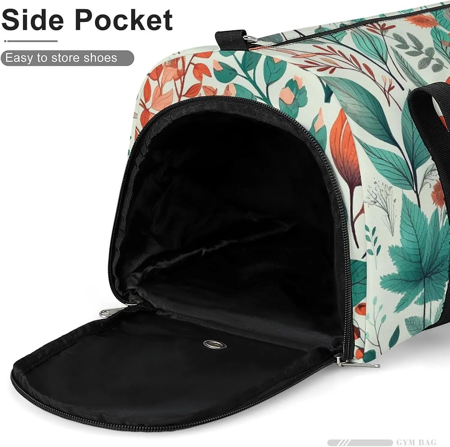 Gym Bag Various Flowers And Leaves Duffel Bag for Men Women Travel Overnight Bag with Shoe Compartment Workout Bags