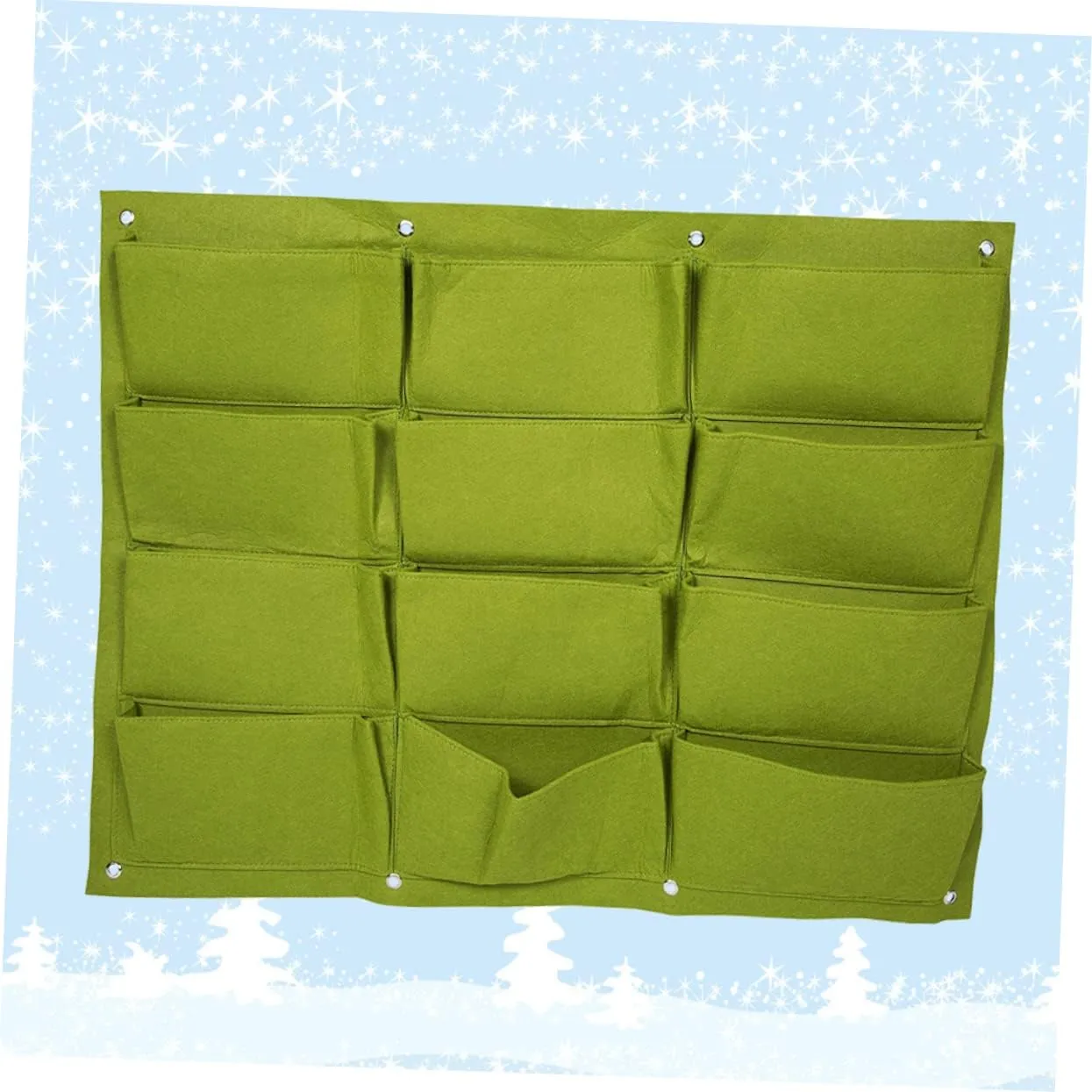 Happyyami Garden Fleece Bags for Plants 12 Pocket Plant Bag Felt Plant Containers Wall Hanging Nursery Bag