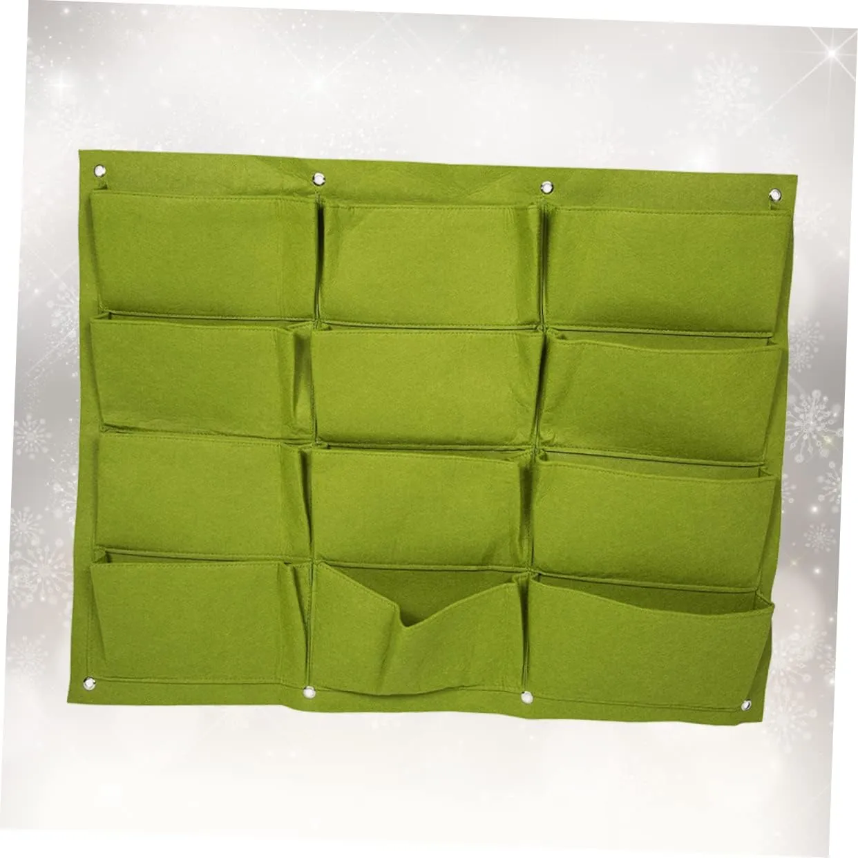 Happyyami Garden Fleece Bags for Plants 12 Pocket Plant Bag Felt Plant Containers Wall Hanging Nursery Bag
