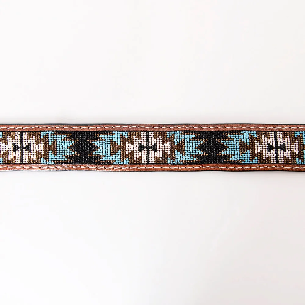 HILASON Western Genuine Leather Belt for Men Women Cowboy Cowgirl Handmade Unisex Full Grain Heavy Duty Tooled Beaded Belt